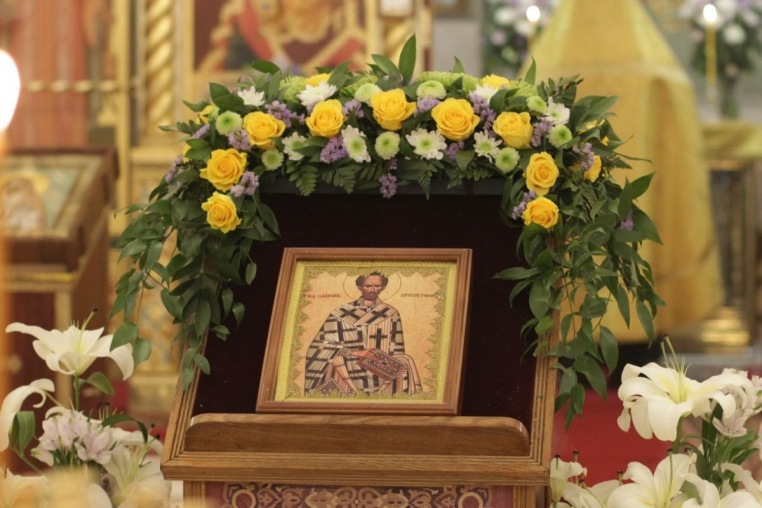 9 февраля 2019 года, перенесение мощей святителя Иоанна Златоуста, день тезоименитства настоятеля храма протоиерея Иоанна Кудрявцева