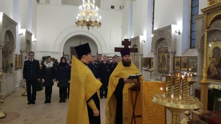 Молебен и беседа со студентами-казаками 20 декабря 2018 года